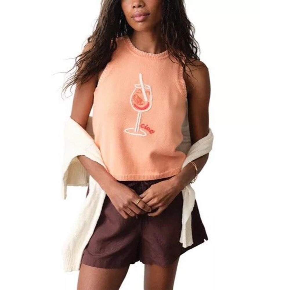 Marine Layer Aperol Spritz Ciao Marisol Sweater Vest Tank